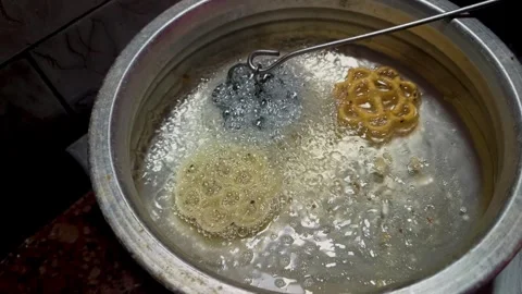 Traditional Snack cooking Stock Footage 313148144