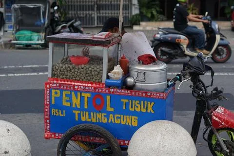 Traditional snack seller Foto stock