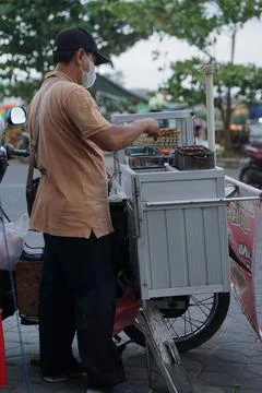 Traditional snack seller Foto stock