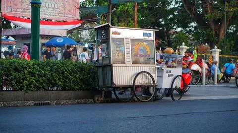 Traditional snack seller Stock Photos