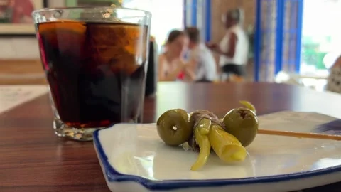 Traditional Spanish tapas Video stock 337629223