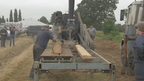 Traditional Steam Driven Traction Engine Stock Footage 162051622