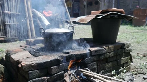 Traditional stove Video stock 172440913