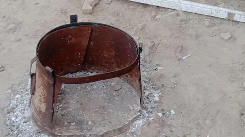Traditional Stove Used for Making Flatbread Vídeos de archivo 347248795