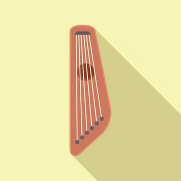 Traditional string instrument kantele playing beautiful music Stock Illustration
