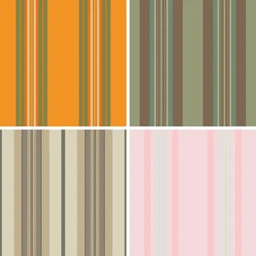 Traditional striped pattern bundle inspired by classic mens shirts. Timeles.. Stock Illustration