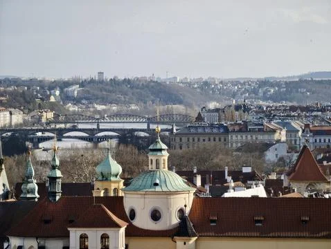 Traditional structures alongside vivid copper domes and tile roofs create p.. Фото