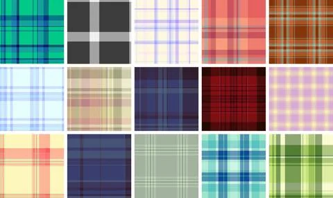 Traditional style plaid seamless pattern in vector. Classic tartan background イラスト素材
