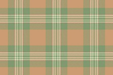 Traditional tartan pattern in soft earthy tones. Seamless checkered design. I Stock Illustration