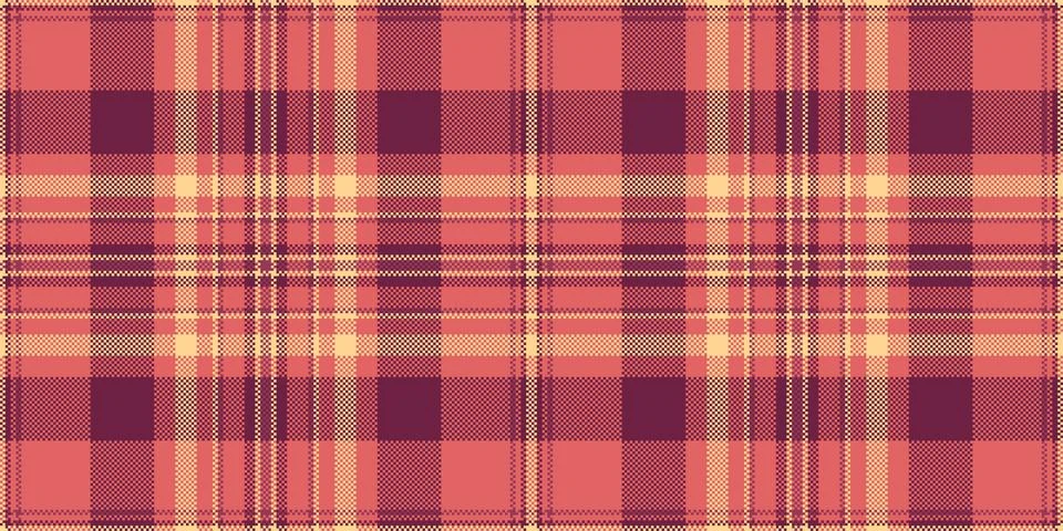 Traditional tartan plaid pattern with a woven fabric texture and clear check  Illustrazione stock