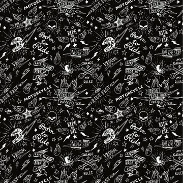 Traditional tattoo biker pattern Illustrazione stock