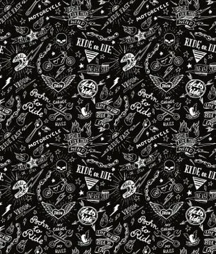 Traditional tattoo biker pattern Stock Illustration