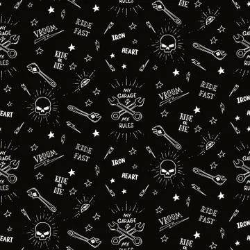 Traditional tattoo biker pattern Illustration