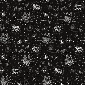 Traditional tattoo biker pattern Stock Illustration