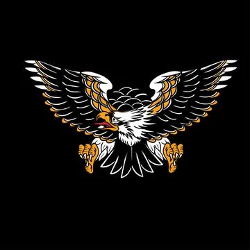 Traditional tattoo eagle Stock Illustration