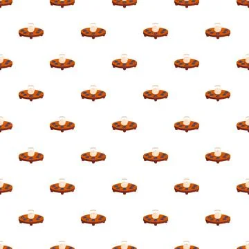 Traditional tea ceremony pattern with teapot and cups Stockillustratie