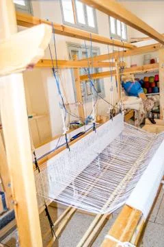 Traditional textile machine Stock Photos