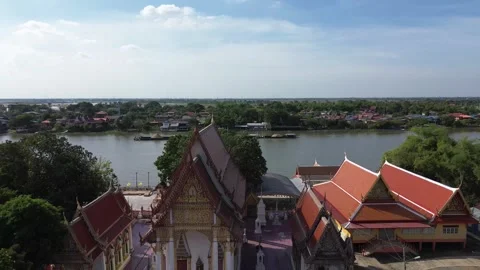 Traditional Thai Buddhist temple background. Stock Footage 340449273
