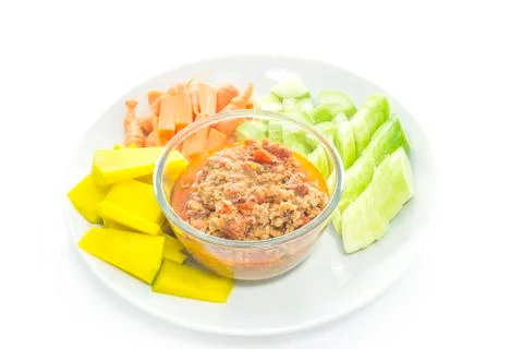 The traditional Thai chilli paste Stock Photos