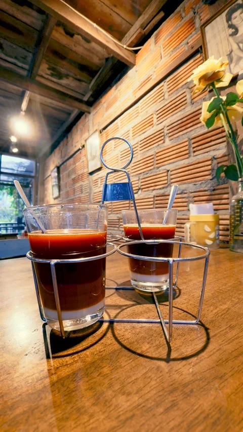 Traditional Thai Coffee Video stock 327463723