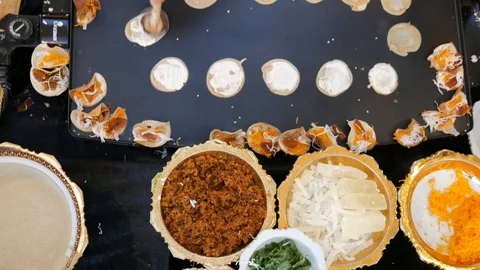 Traditional Thai snack, crispy pancake Stock-Footage 106939729