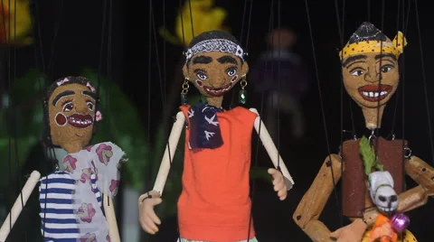 Traditional Thai String Puppet Stock Footage 41297409