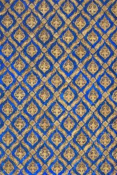 Traditional thai temple background pattern Stock Photos