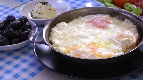 Traditional Turkish Breakfast Stock Footage 74484797