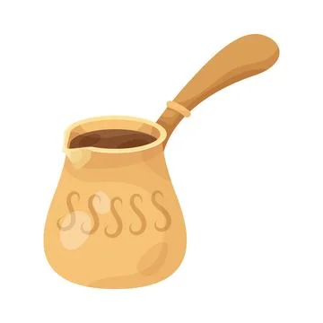 Traditional turkish coffee pot Stock Illustration