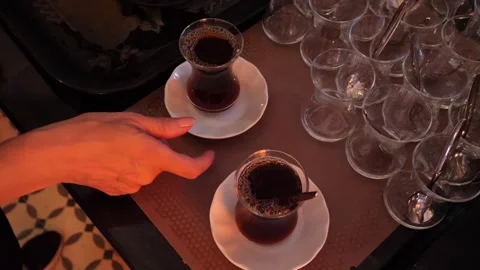 Traditional turkish tea Video stock 292770015
