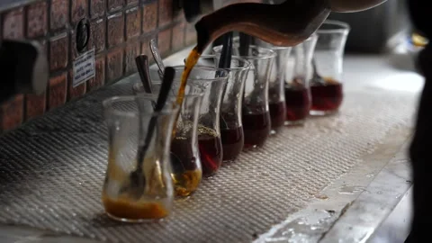 Traditional turkish tea Stock Footage 292770137