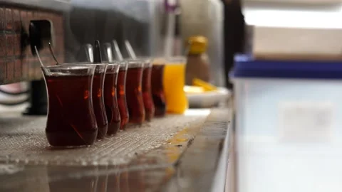 Traditional turkish tea Video stock 292770252