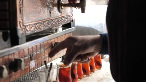 Traditional turkish tea Stock Footage 292770280