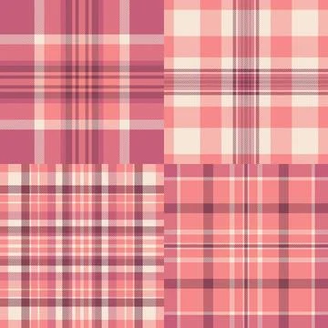 Traditional vintage plaid pattern pack. Seamless tartan vector background des Stock Illustration