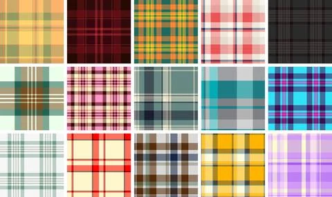 Traditional vintage plaid pattern. Seamless vector tartan background suitab.. Stock Illustration