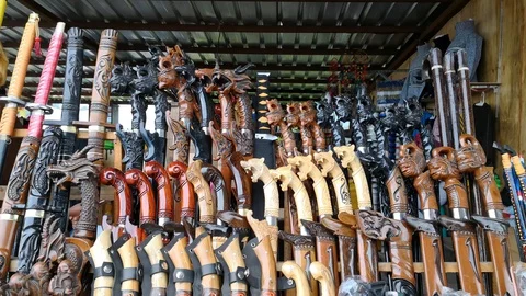 Traditional weapons Stock Footage 95139805