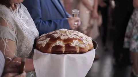 Traditional wedding bread Stock Footage 79611020