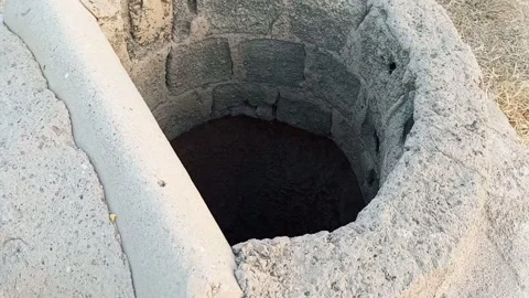 Traditional Well Outer to Inner View Water Source Vídeo Stock 321405369