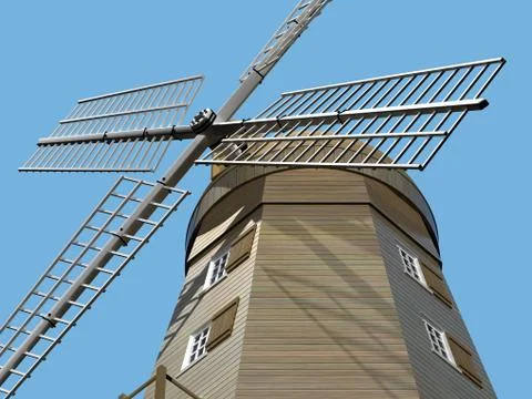 Traditional windmill Stock Illustration