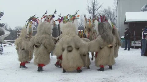 Traditional winter carnival Stock Footage 12757660