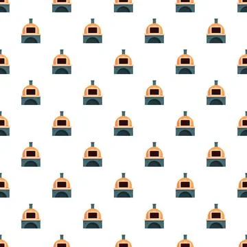 Traditional wood fired oven pattern for bakery and cooking Stock Illustration