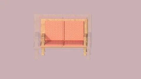 Traditional Wooden Sofa Stock Footage 340826192