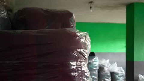 Traditional Wool Textile Factory Processing Yarn and Fiber Production_15.mov Stock Footage 334402617