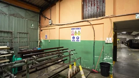 Traditional Wool Textile Factory Processing Yarn and Fiber Production_35.mov Stock Footage 334403096