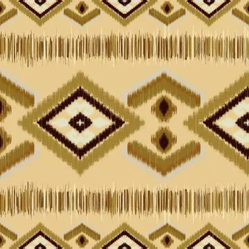 Traditional woven textile with geometric patterns and earthy colors Stock Illustration