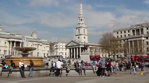 Trafalgar Square 1 스톡 동영상 37349862