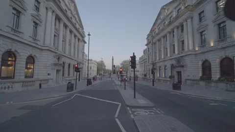 Trafalgar Square during coronavirus Stock Footage 135280599