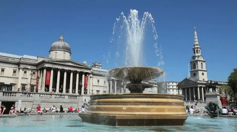 Trafalgar Square London Stock Footage