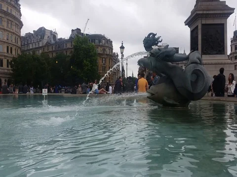 Trafalgar Square in London Video stock 77847713