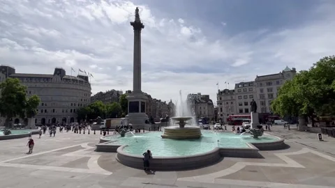 Trafalgar Square, London 库存影片 198312949